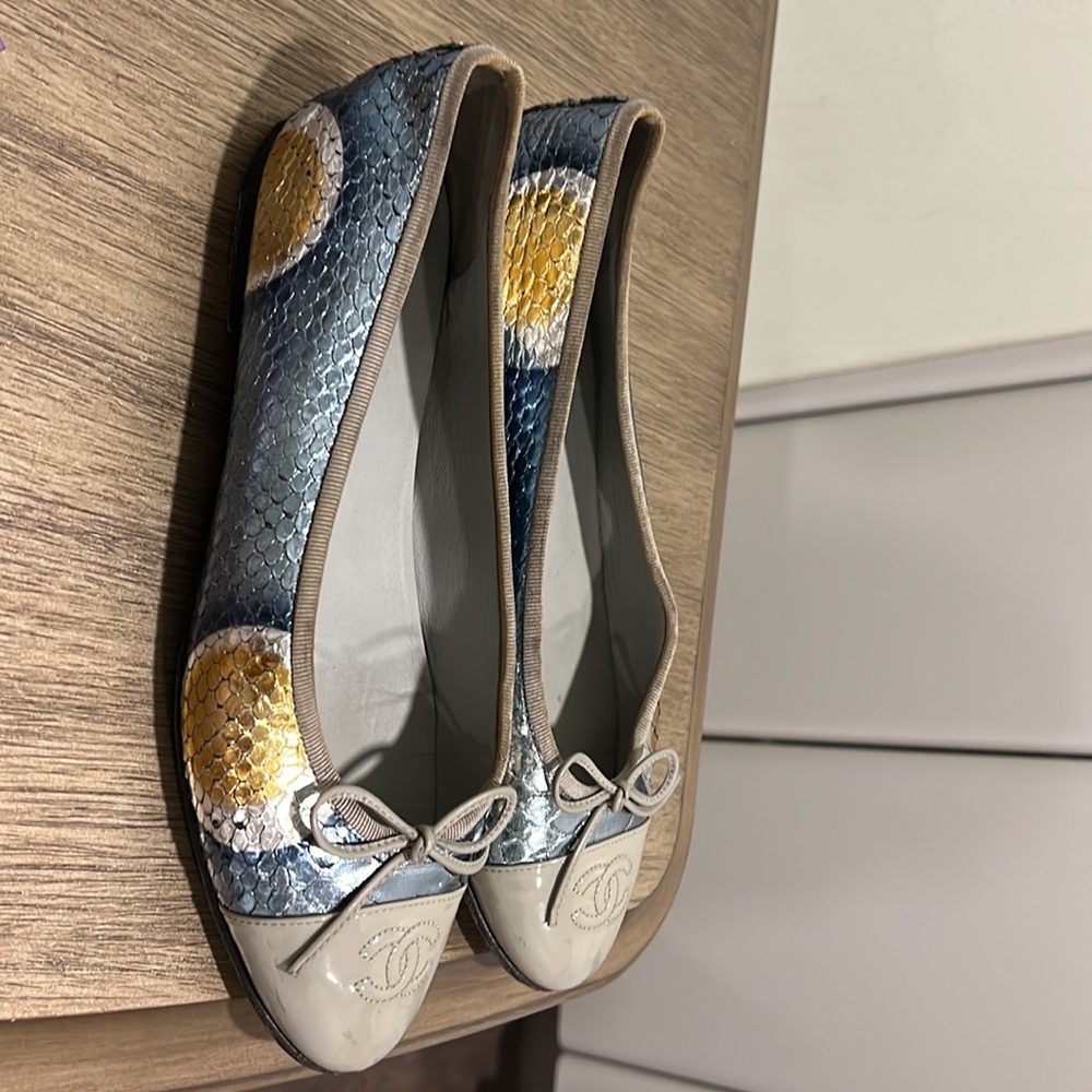 Chanel Python Snake Skin Balet Flats - image 2